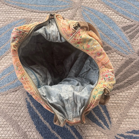 Vintage Y2K Fossil 1954 Paisley Floral‎ Corduroy Crossbody Boho Purse Bag - Picture 6 of 8